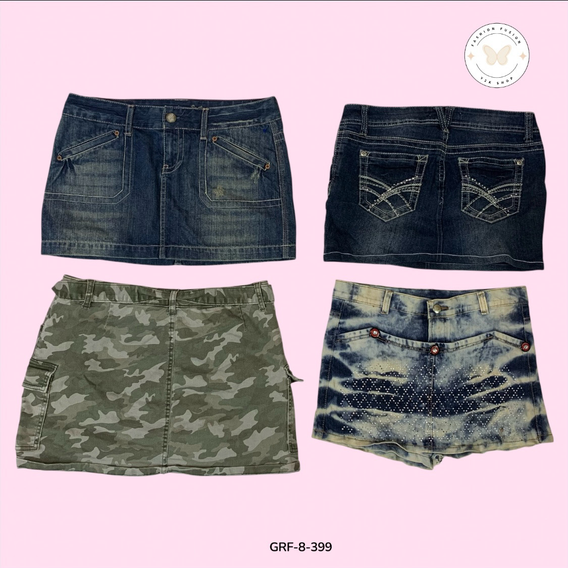 Curated Y2K Skirt Bundle – Retro & Trendy Mix (GRF-8-399)