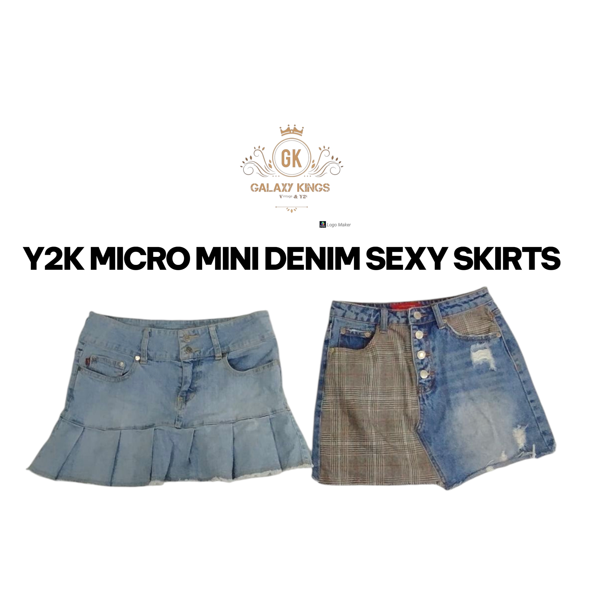 Y2K MICRO MINI DENIM SEXY SKIRTS
