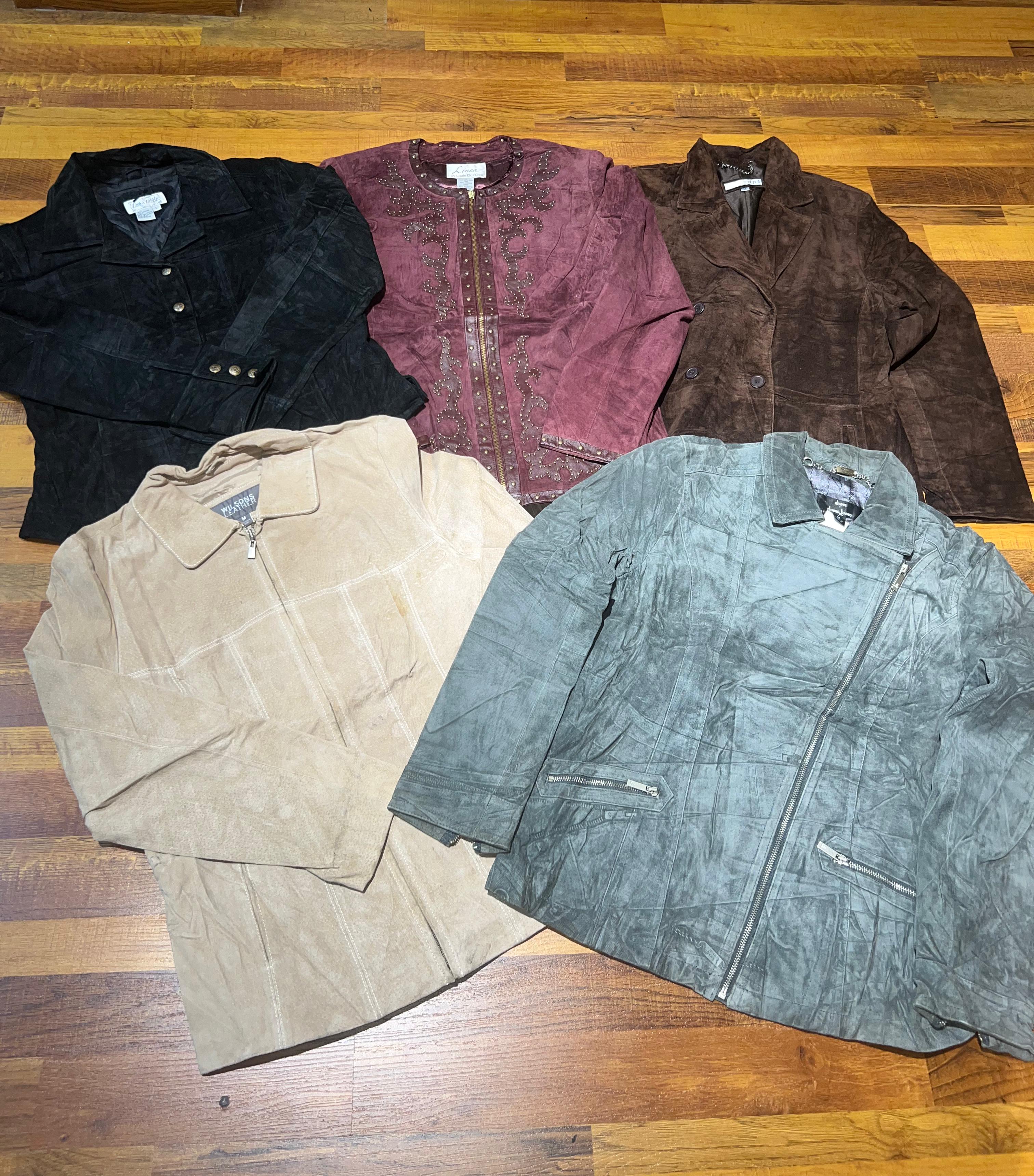 GB35 Y2K Chaqueta de Mezcla de Piel Suede