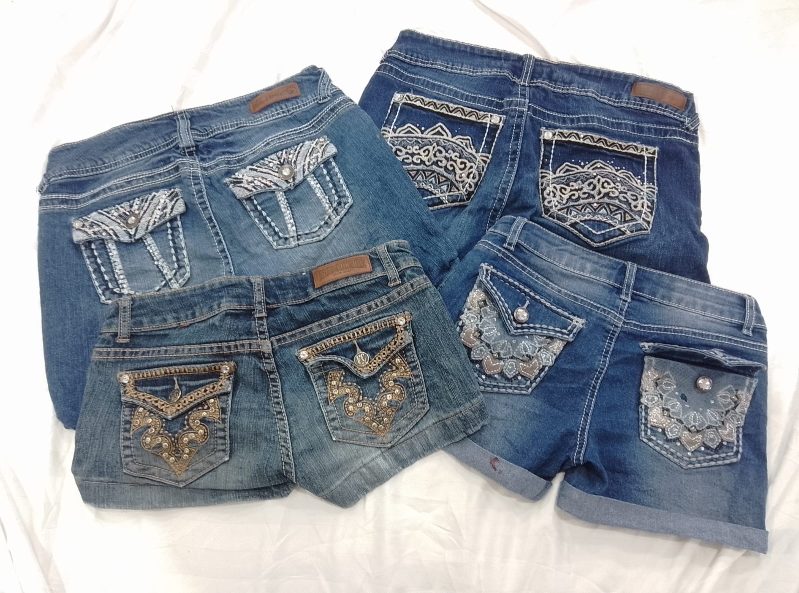 IQ0514 Y2k Embellished Sexy Shorts