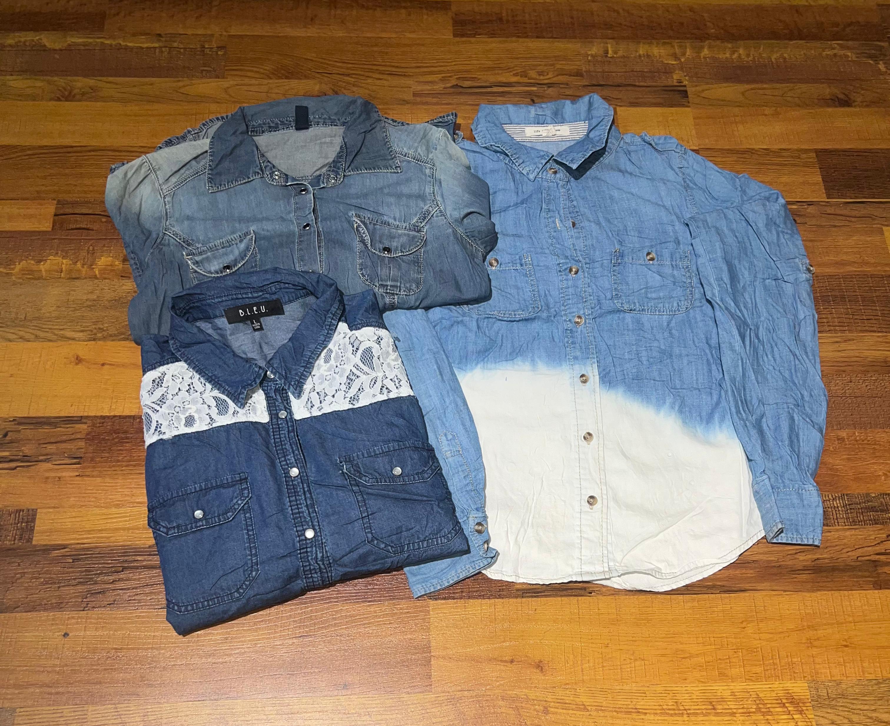 GB40 Y2Kビンテージスタイルクールデニムシャツ