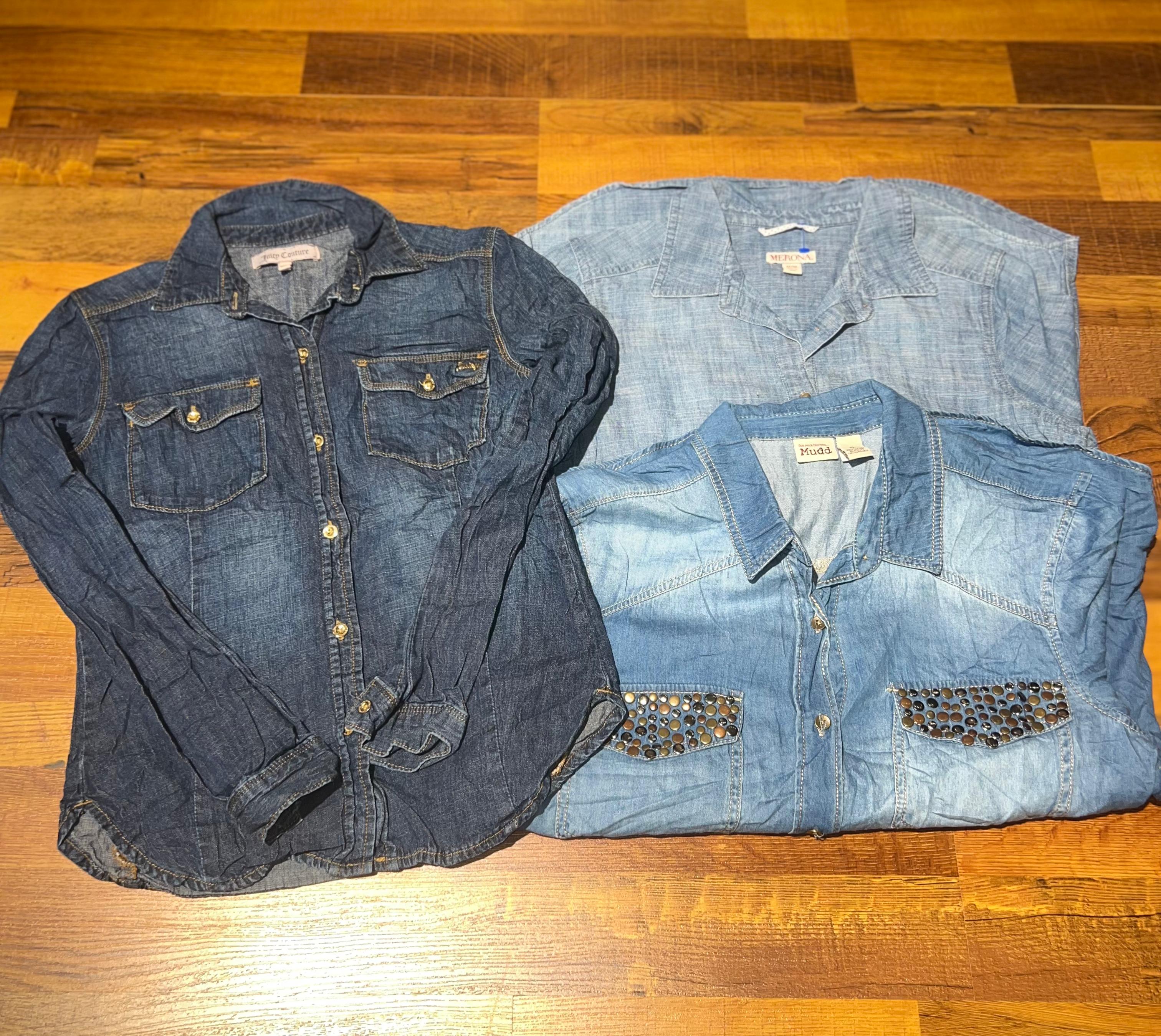 GB41 Y2Kヴィンテージスタイルクールデニムシャツ