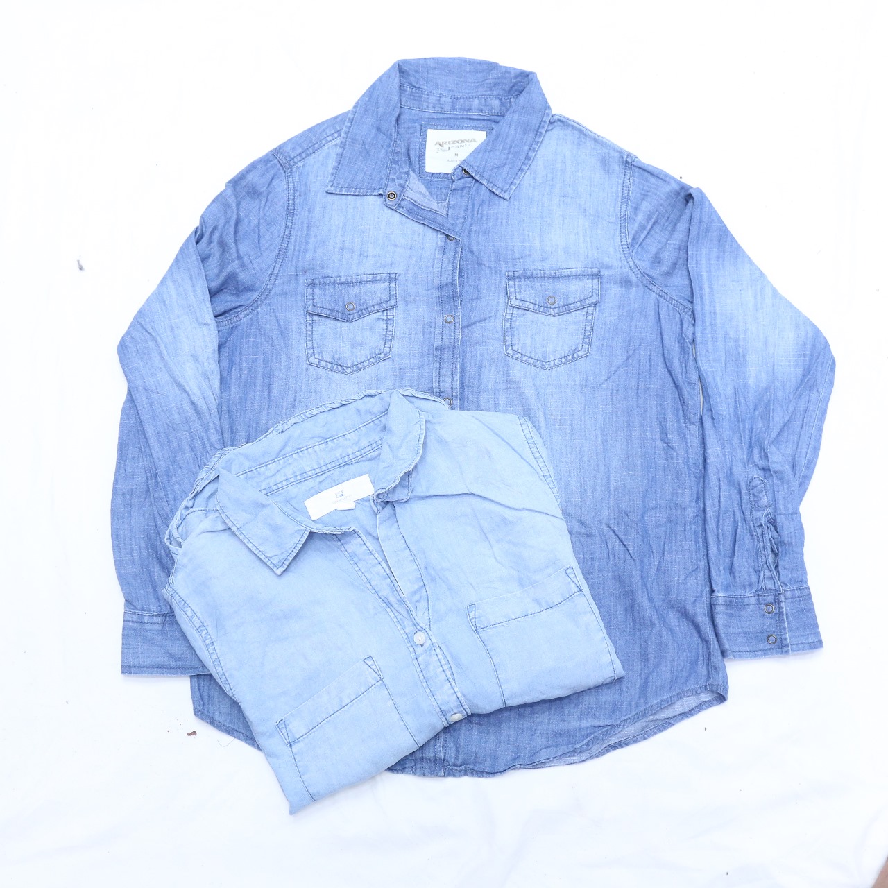 IQ0530 Y2k Denim Blauhemd