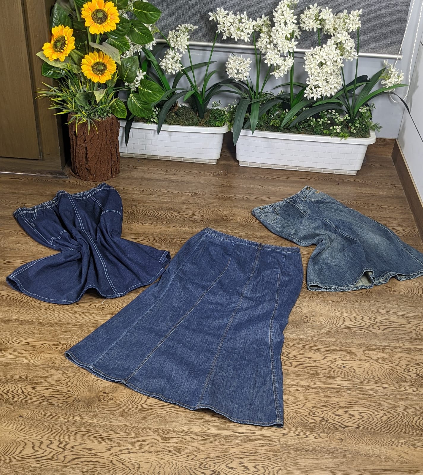 Beautiful long denim skirts