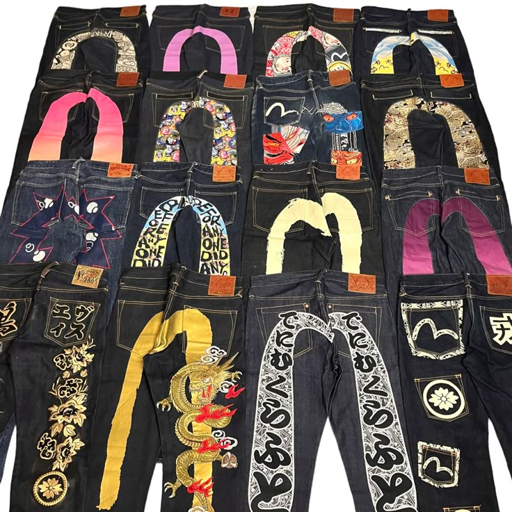 Evisu big tattoo Jeans