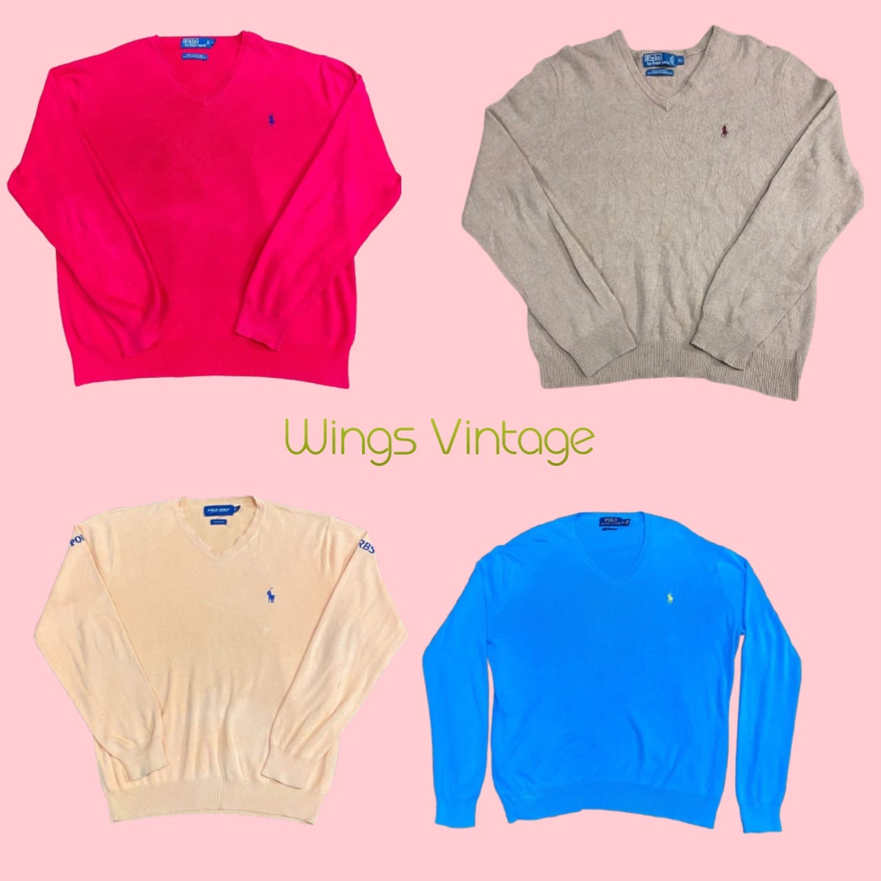 Polo v-Ausschnitt Pullover