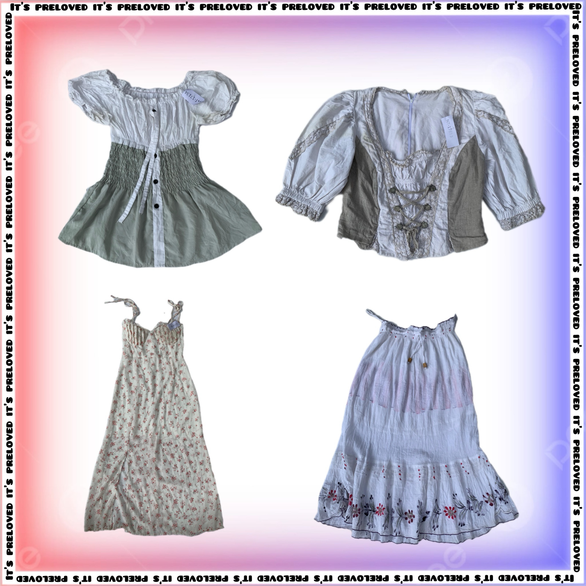 Cottagecore Set Oberteile, Kleider, Röcke (SS-1188)