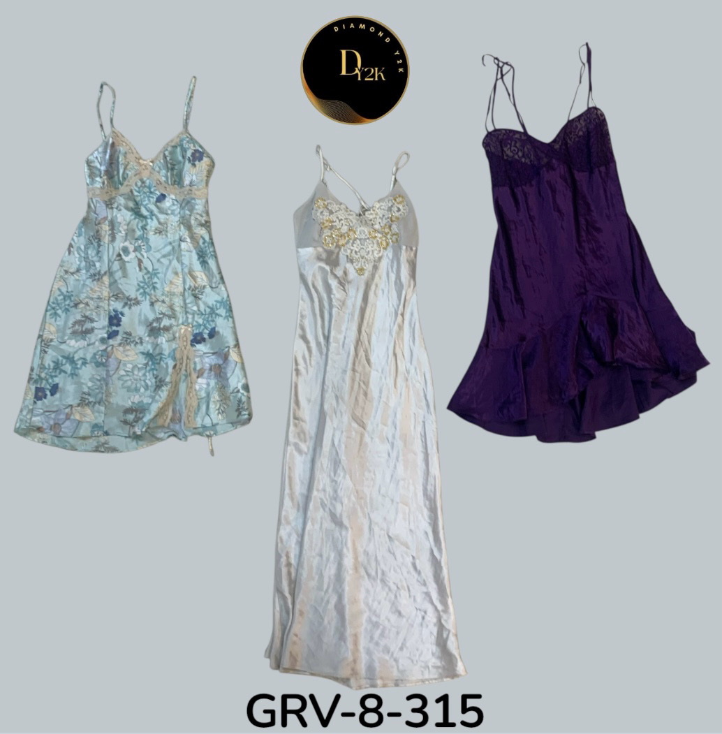 Vestido Longo Y2K | Estética Retro Atemporal de Pijamas (GRV-8-315)