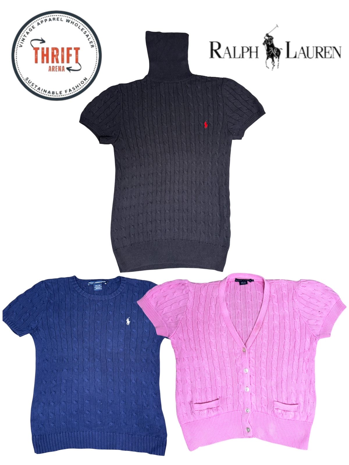 T1326 Ralph Lauren Kabelstrick/Cardigan