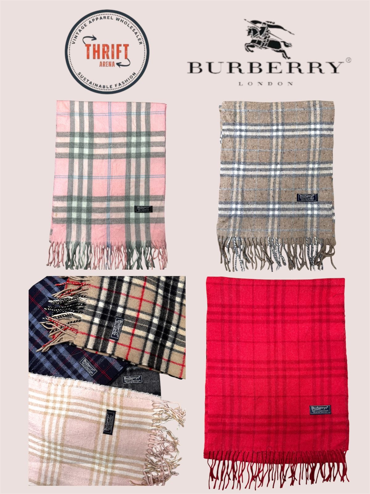 T1339 Burberry Schals 🧣 100% authentische Kaschmir/Wolle