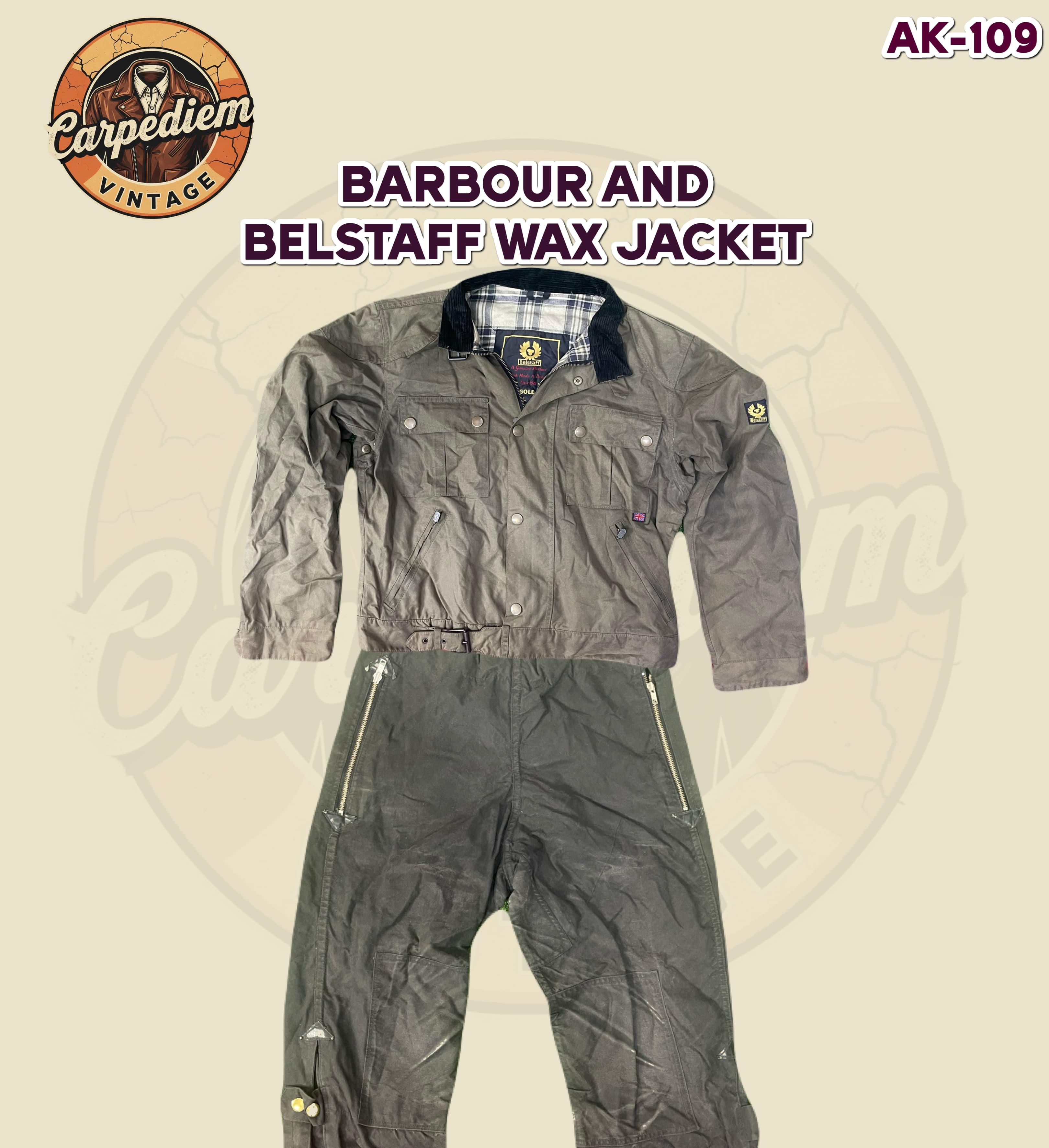Giubbotti Barbour e Belstaff e pantalone Ak-109