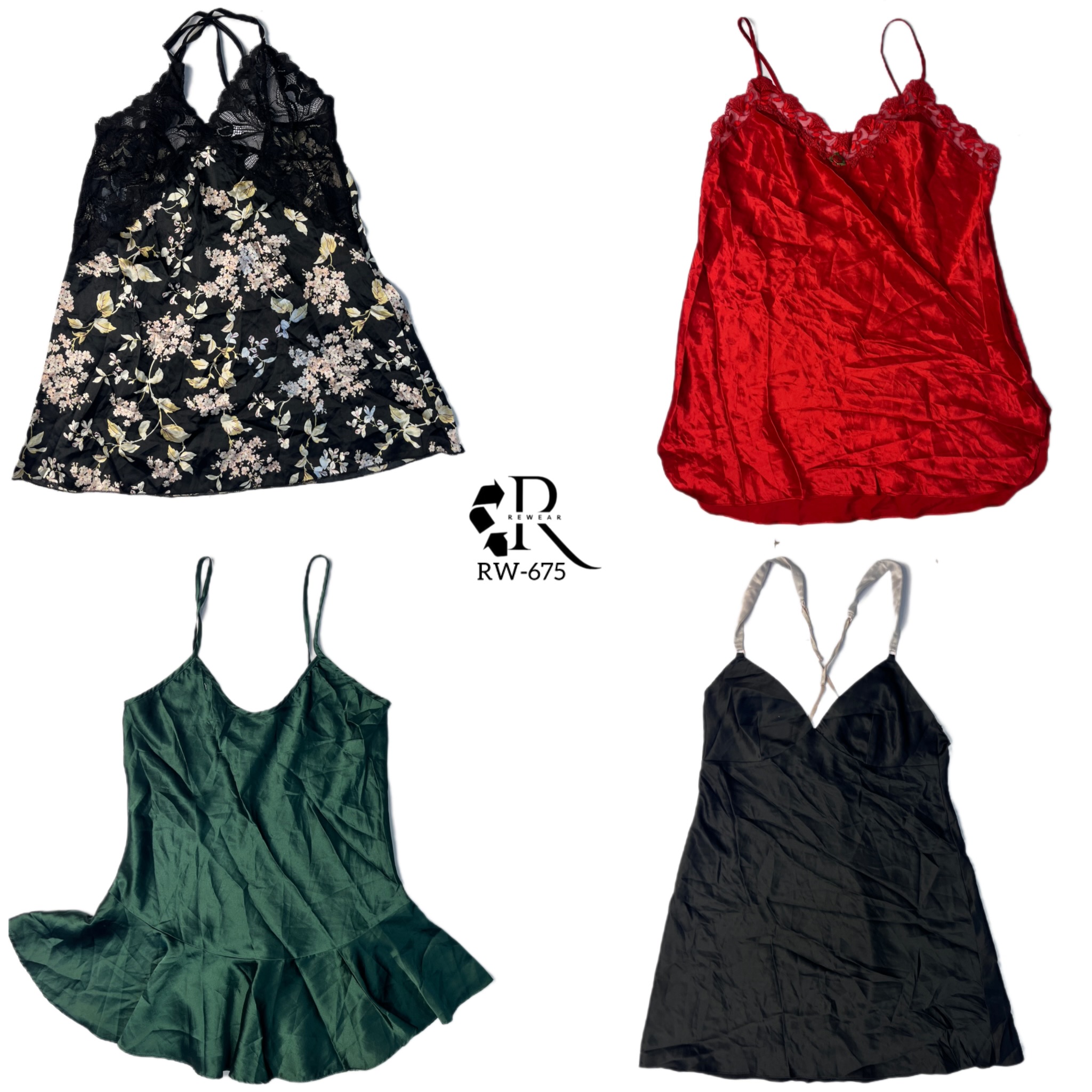 Y2K Soft Girl Silk Cami Tops (RW-675)