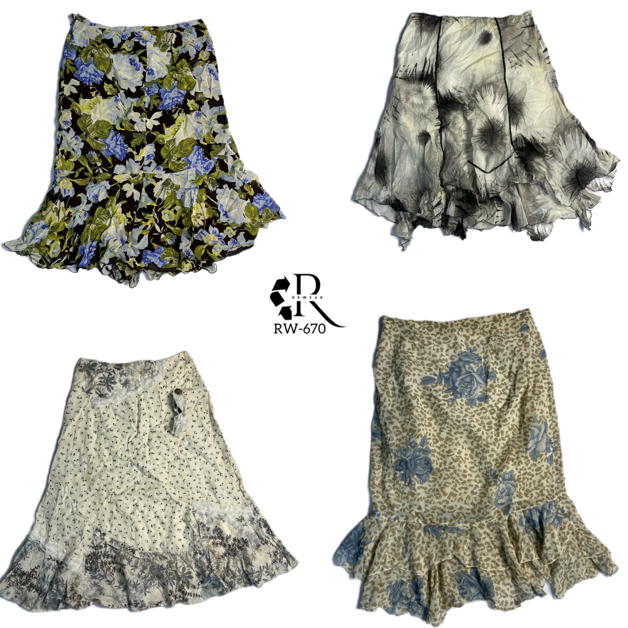 Y2k Cottage Core Cotton Mix Skirts (RW-(670)