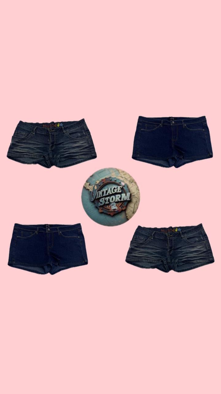 Shorts sexy en denim pixel parfait Y2K