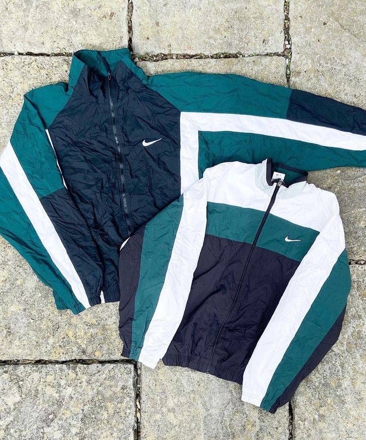 ビンテージのNikeおよびAdidasトラックジャケット / レトロウィンドブレーカー