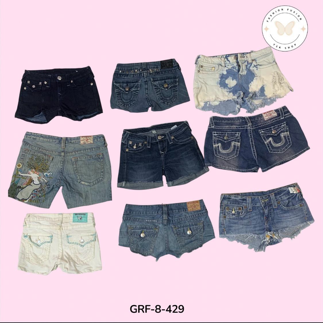 Rare Y2K True Religion  Shorts – Retro Icon (GRF-8-429)