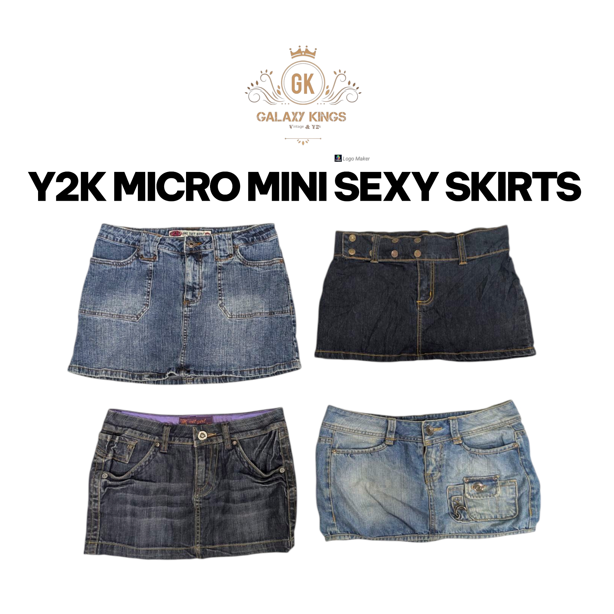 Y2K MICRO MINI DENIM FALDAS SEXYS