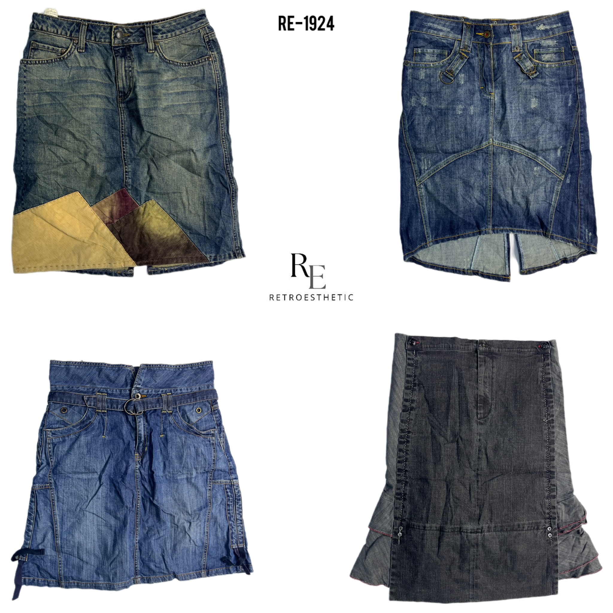 Faldas Midi de Denim Y2K IT Girl (RE-1924)