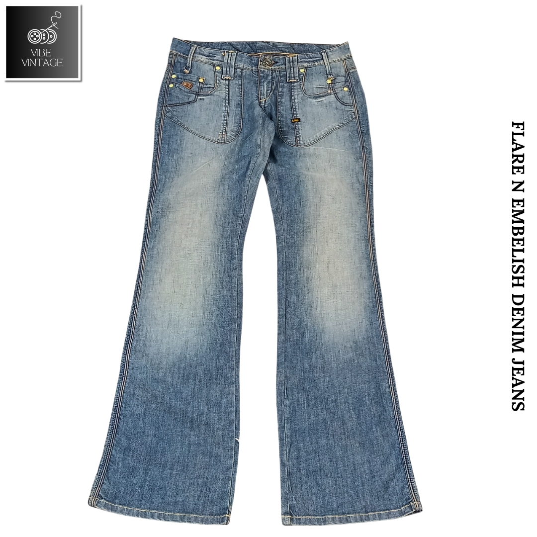 FLARE & EMBELISH DENIM JEANS (BUNDLE 2)