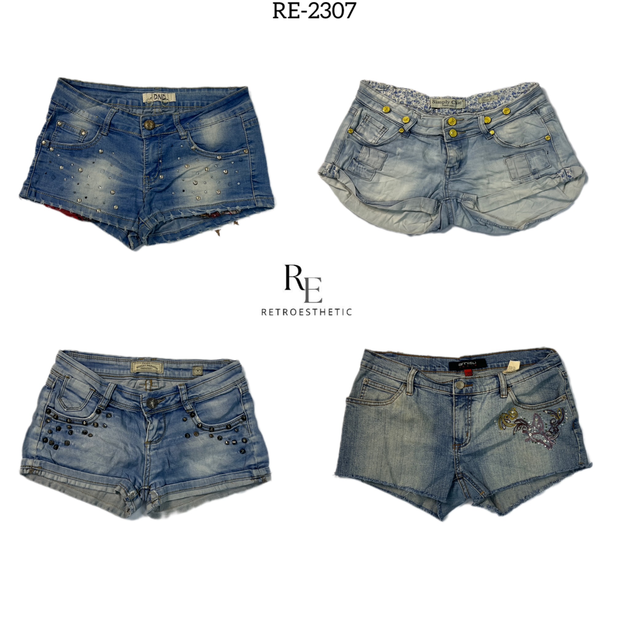 Y2K Britney Era Denim Shorts (RE-2307)