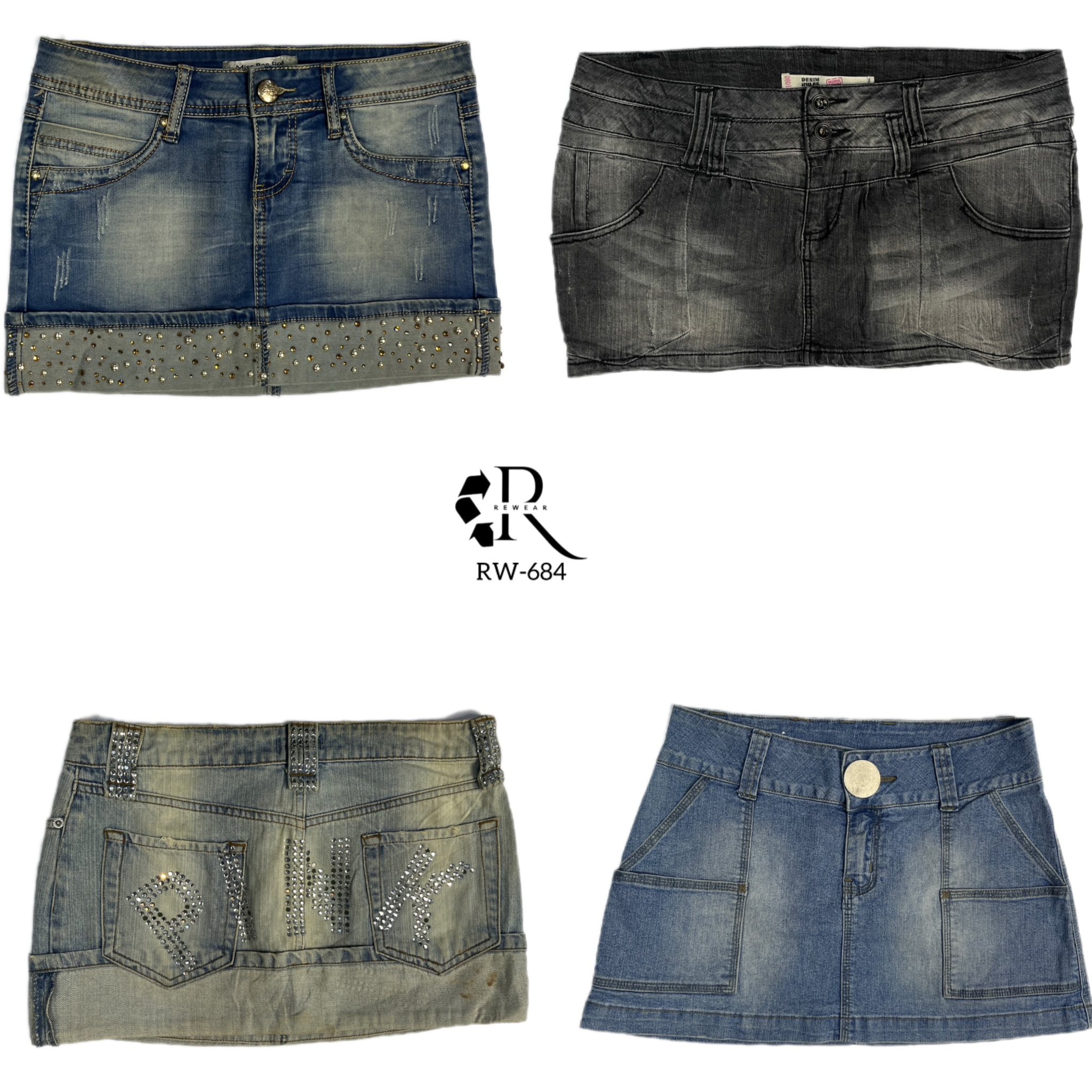 Y2K Britney Era Denim Mini Skirts (RW-684)