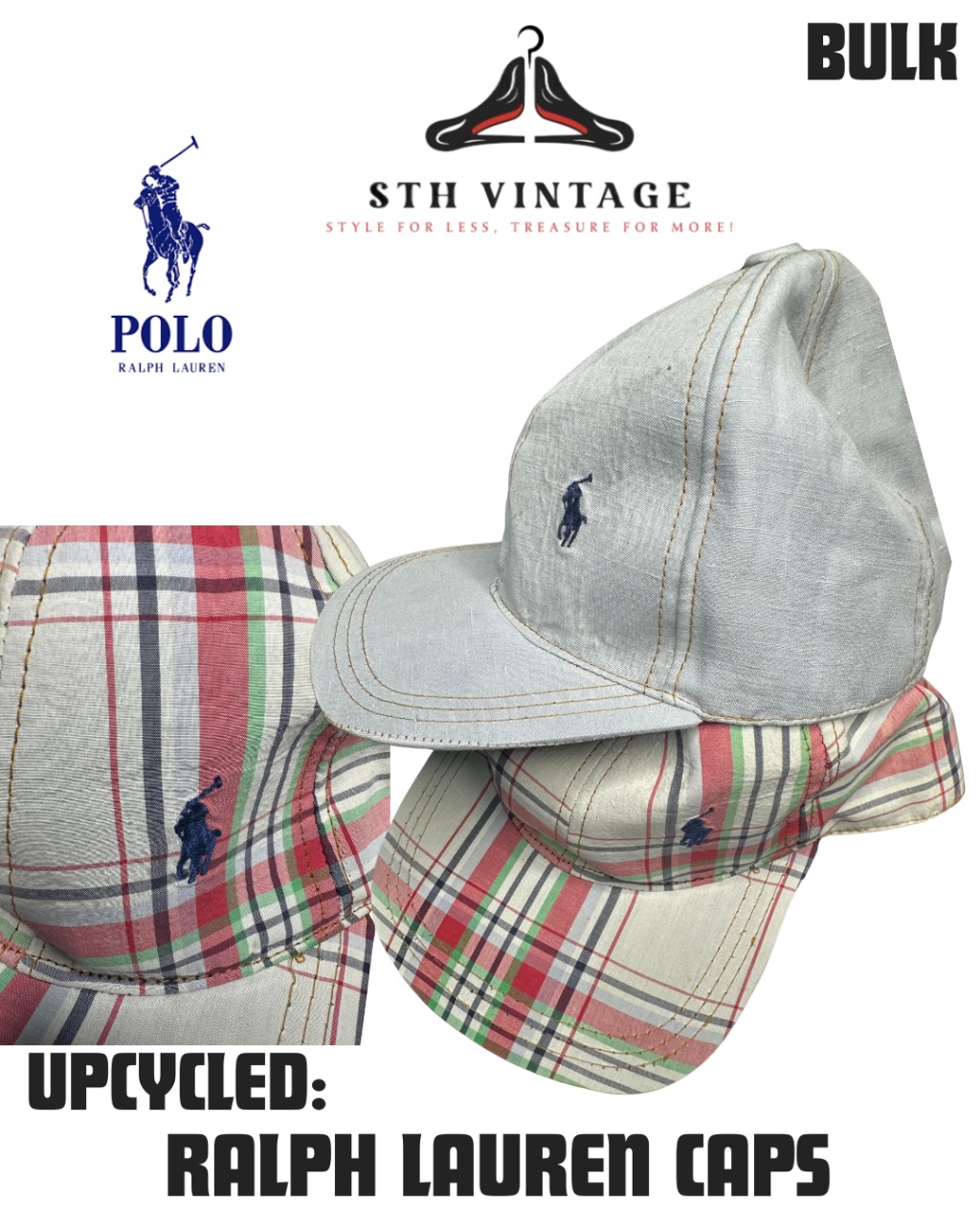 Gorras de Ralph Lauren recicladas