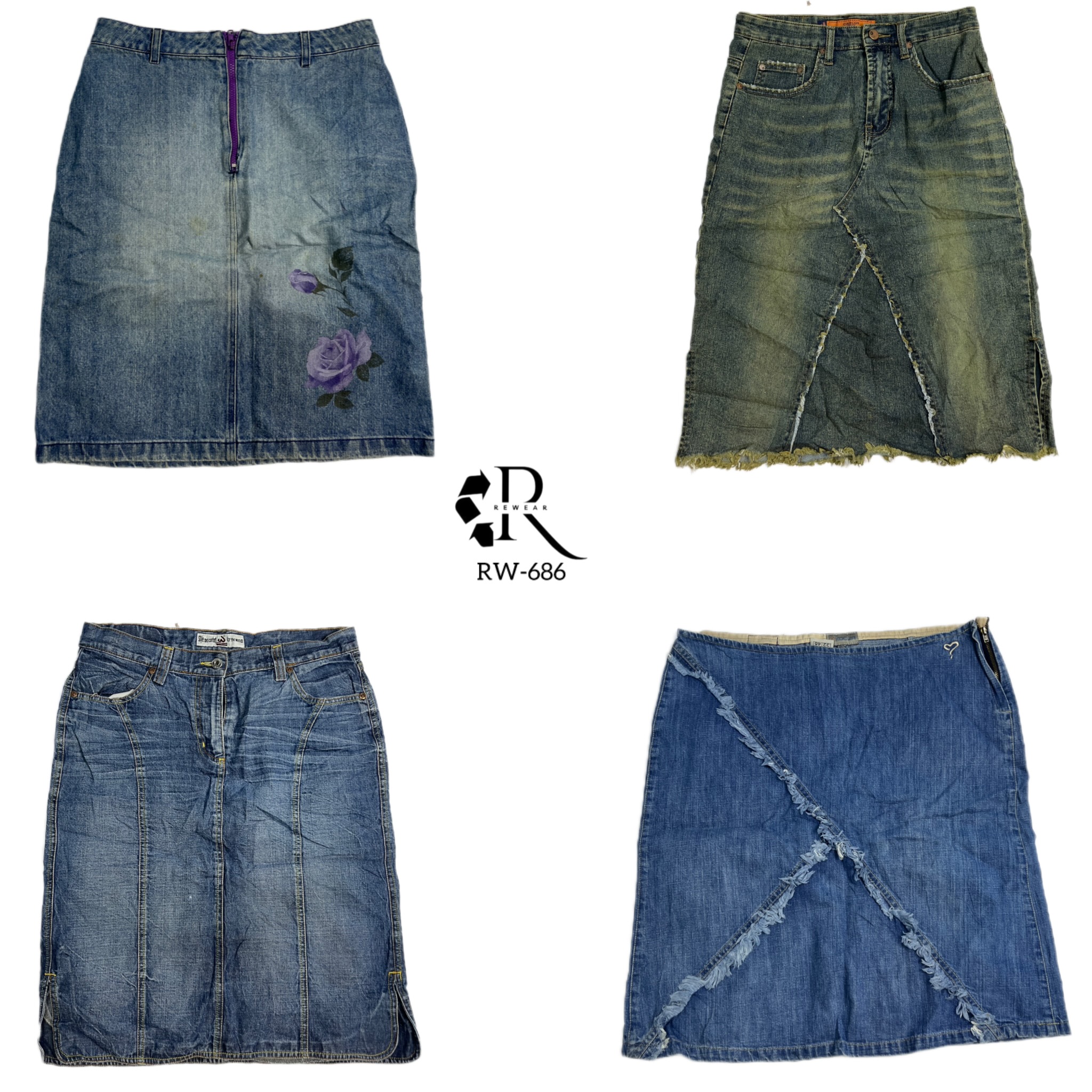 Y2K Britney Era Denim Midi Skirts (RW-686)