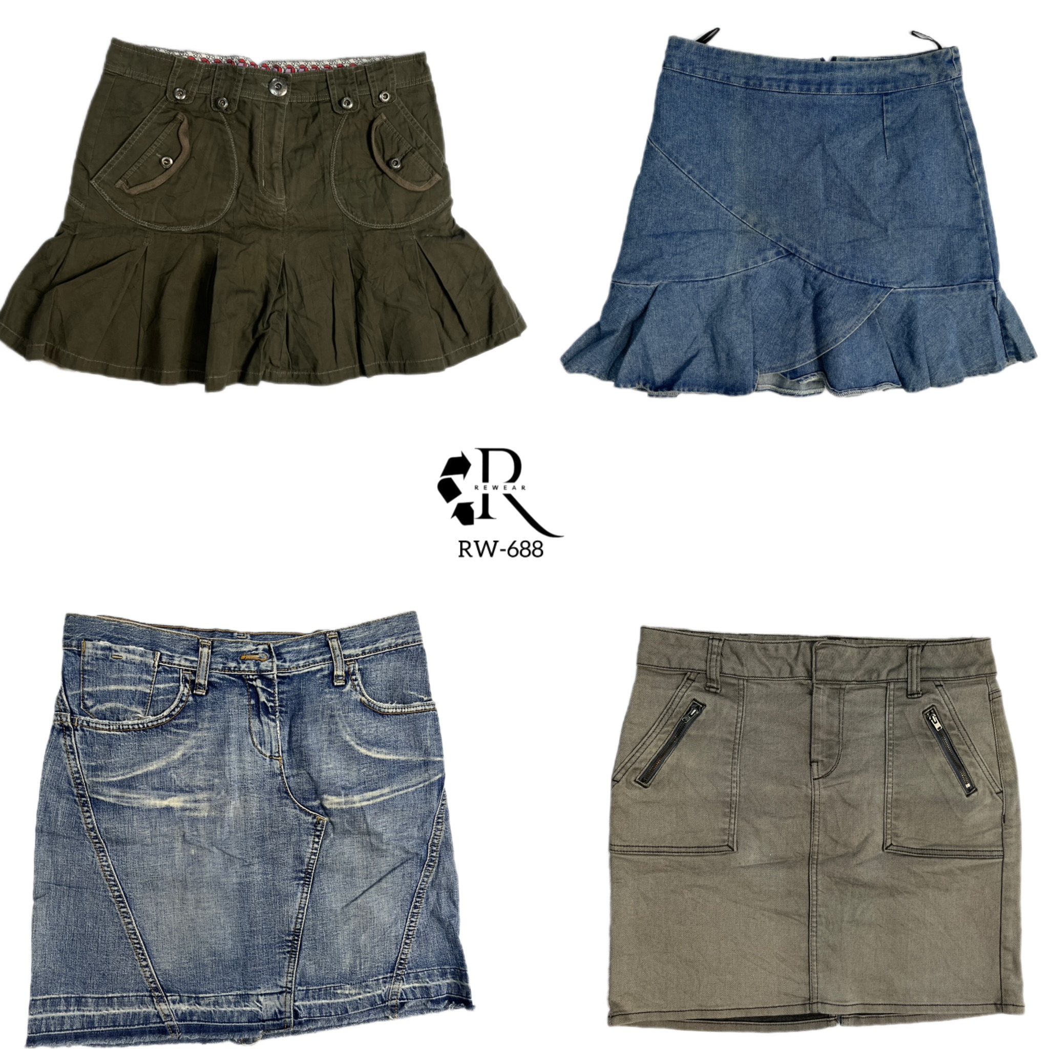 Y2K Britney Era Denim Mini Skirts (RW-688)