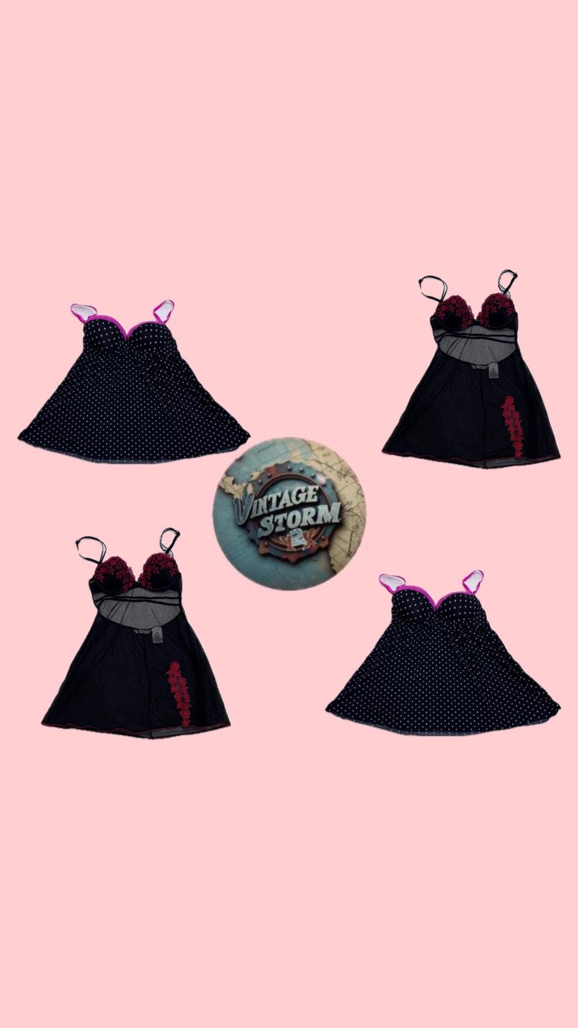 Y2K Midnight Kiss Baby Doll Tops