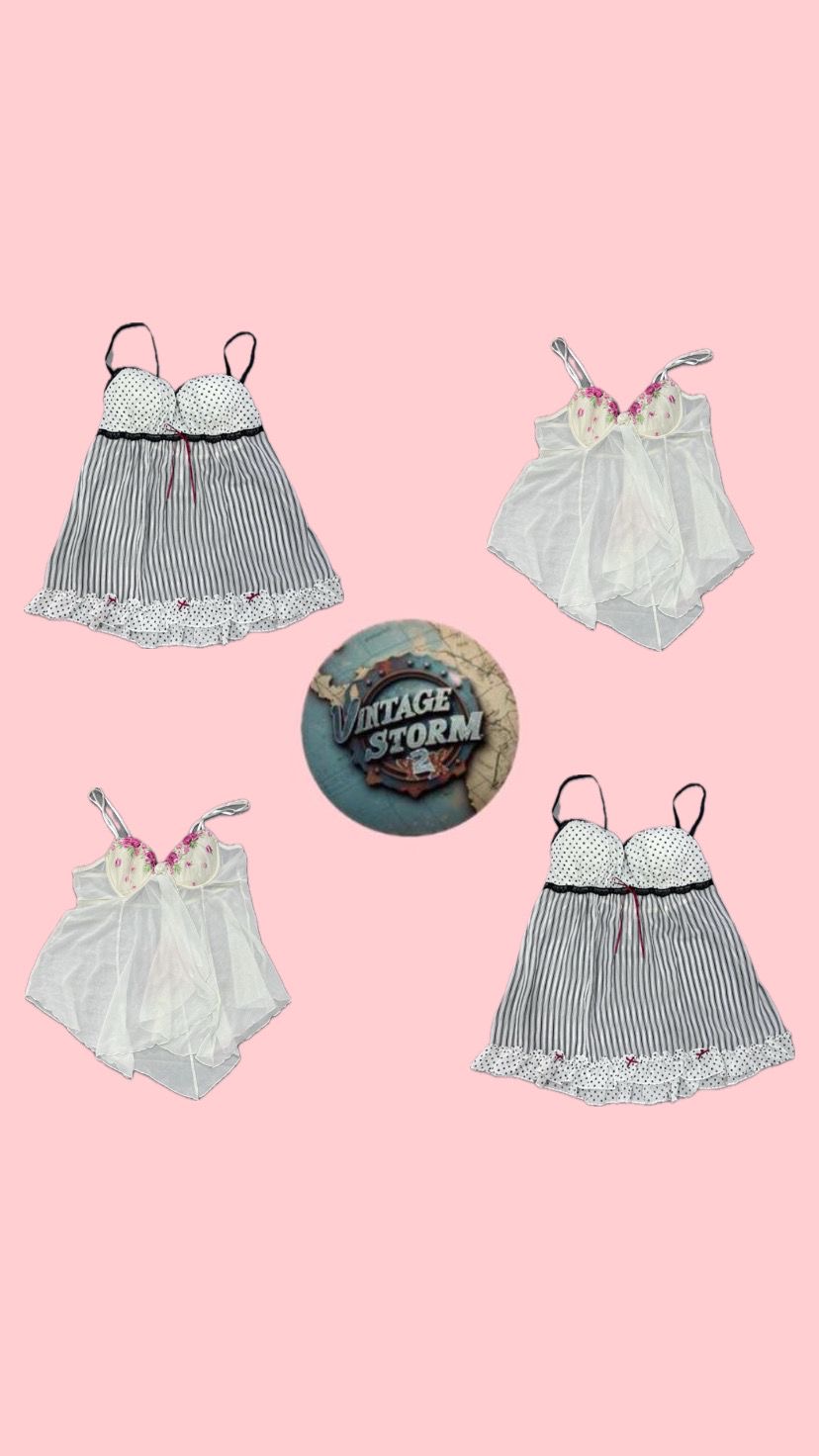 Y2K Midnight Love Story Baby Doll Tops