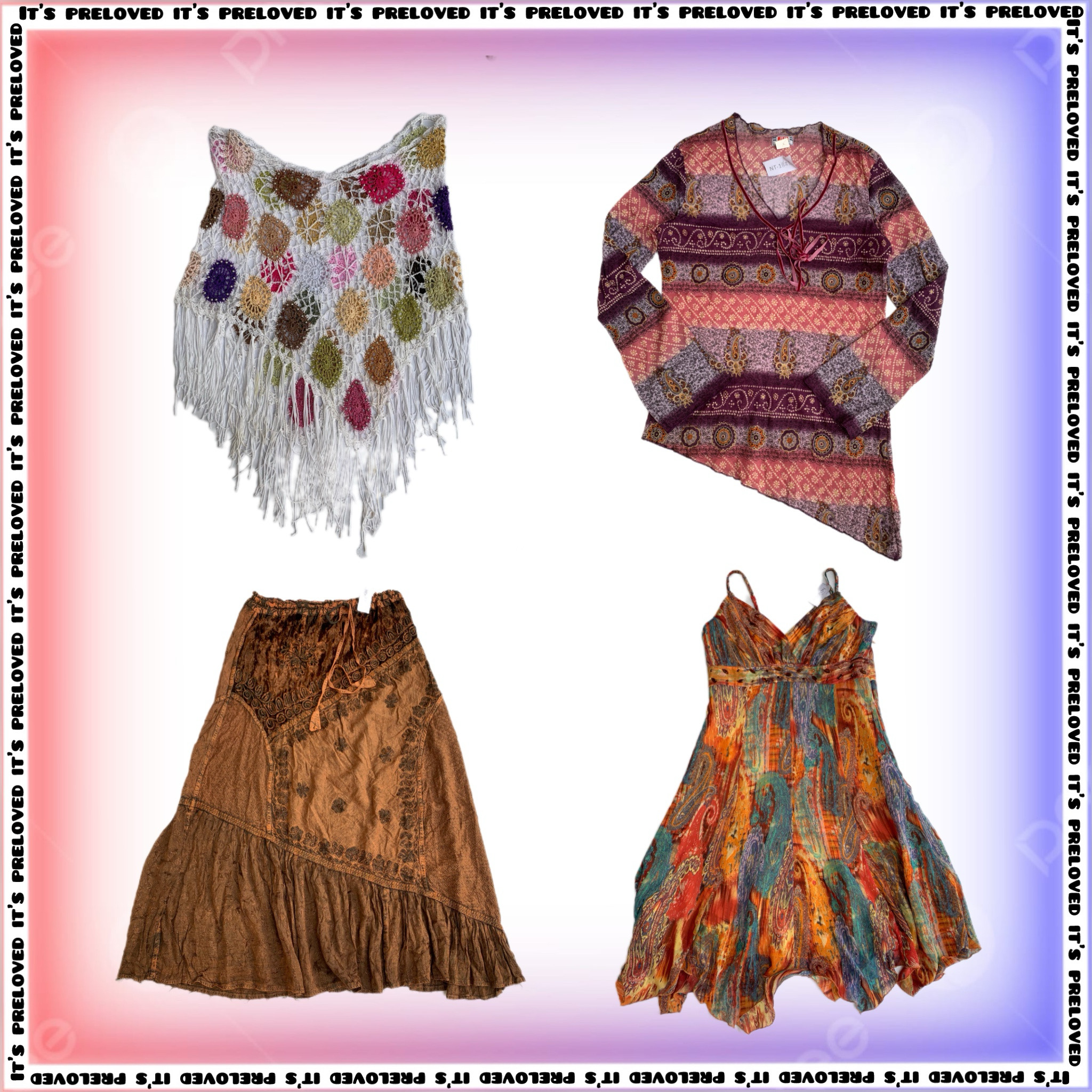 Boho Indie Summer tops, dresses, skirts (SS-1202)