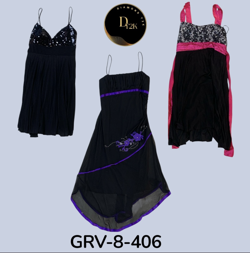 Chic Mix Lang Kleid – Authentische Y2K Marken Kollektion (GRV-8-406)