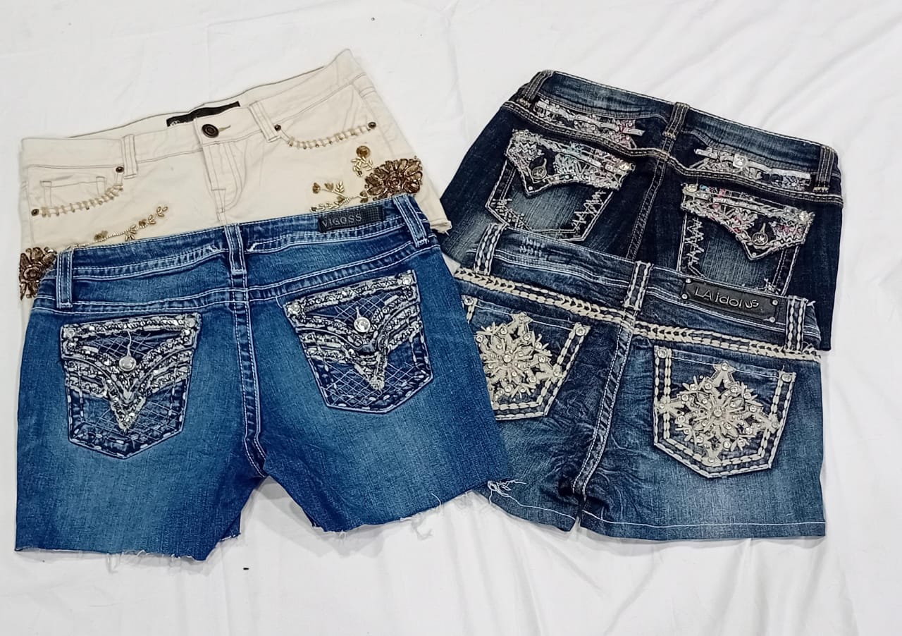 IQ0593 Y2K Mini Shorts Decorati