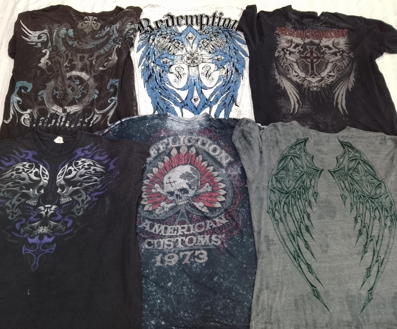 CR5022 VINTAGE SKULL T-SHIRTS