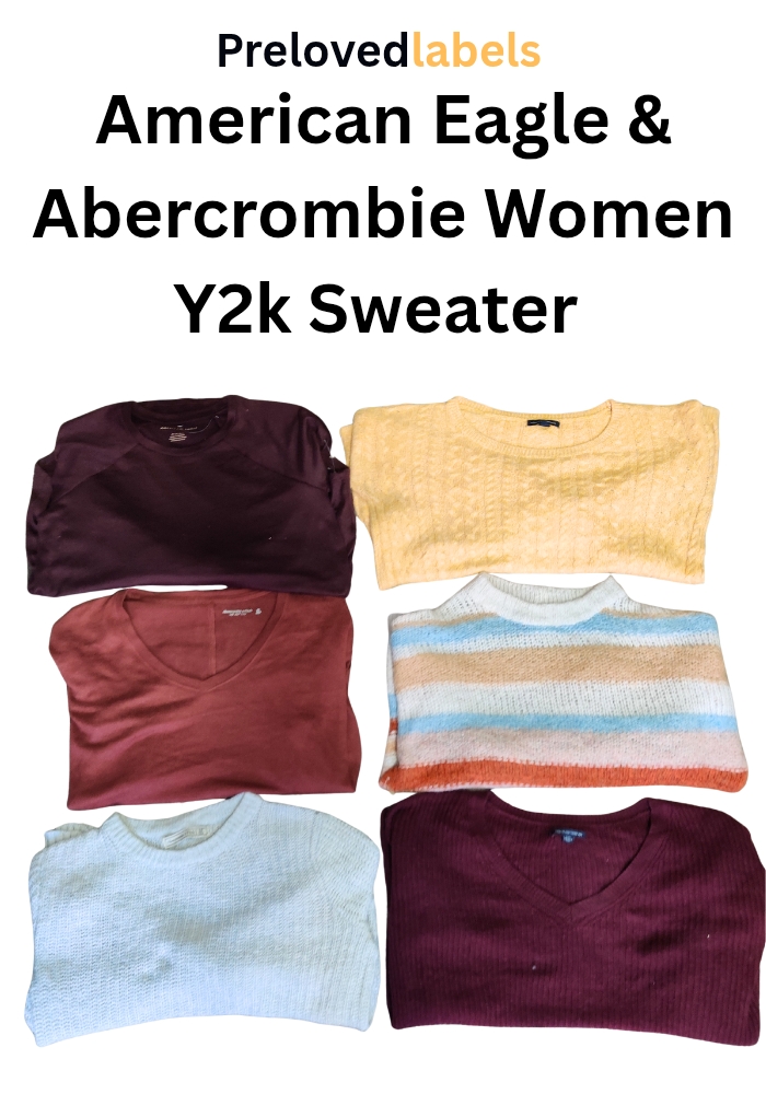 Women’s American Eagle & Abercrombie Y2K Sweater Bundle –