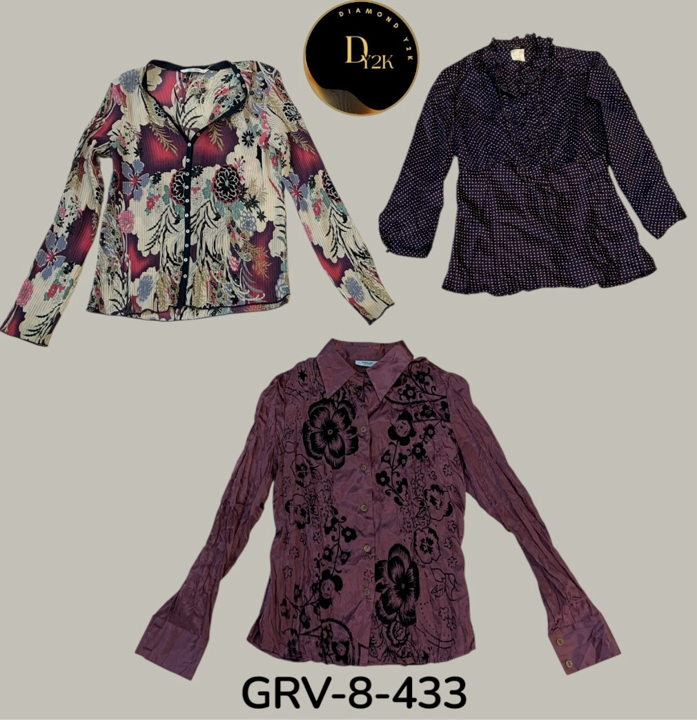 “Purple Long Sleeve Blouse – Chic Y2K Inspired Style, Premium Quality”( GRV-8-433)