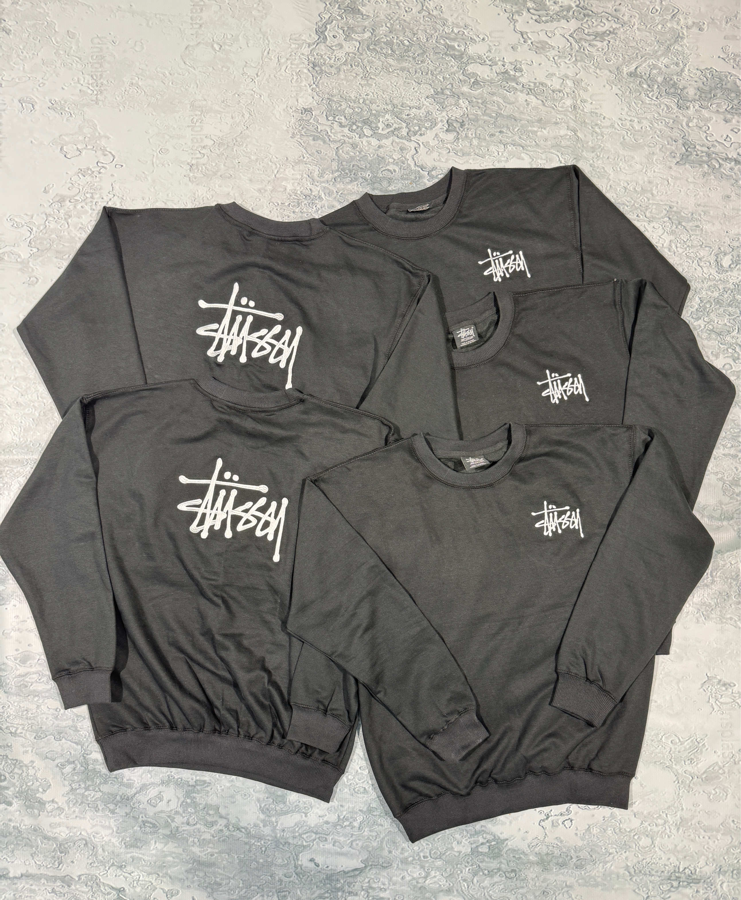 Stussy Rework Style Black Sweatshirt