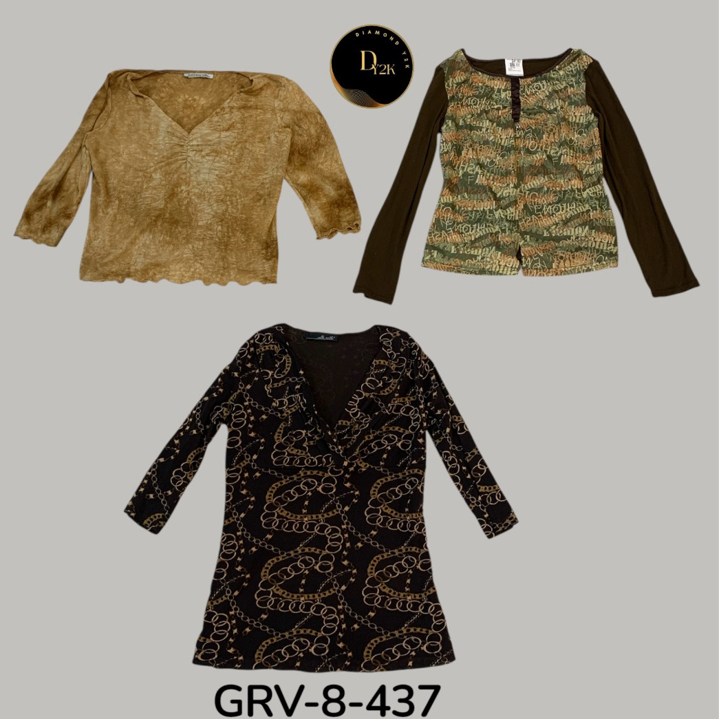 Long Sleeve Blouse – Stylish Y2K Inspired Fashion, Premium Quality” ( GRV-8-437)