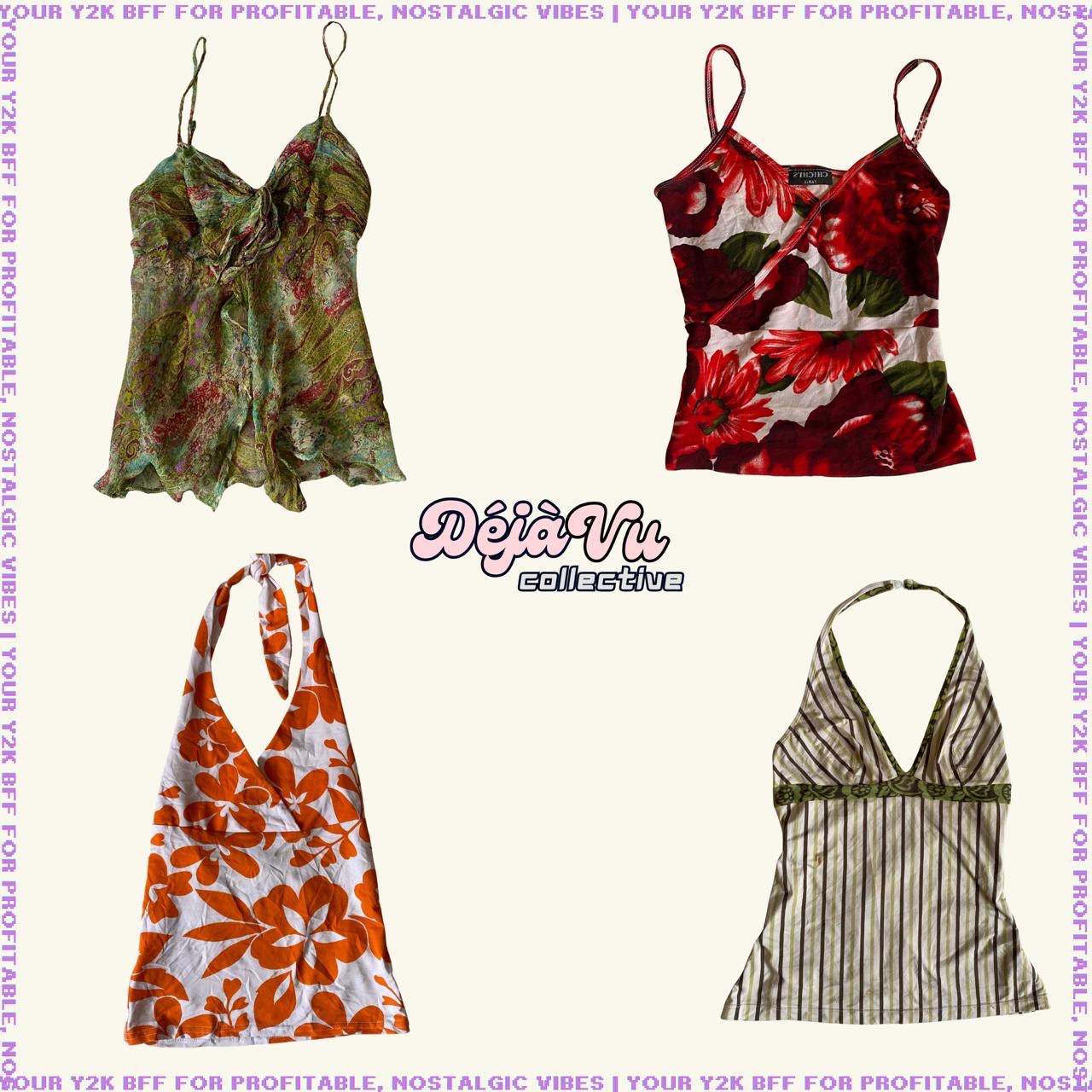 Y2K Cyber Girl Graphic Mesh Cami Tops (DVC#83)