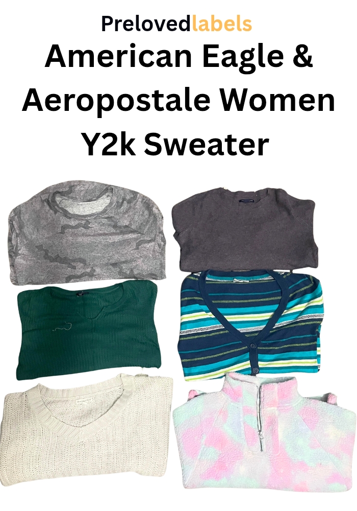 „Frauen’s American Eagle & Aeropostale Y2K Pullover Bundle – WCV 116“