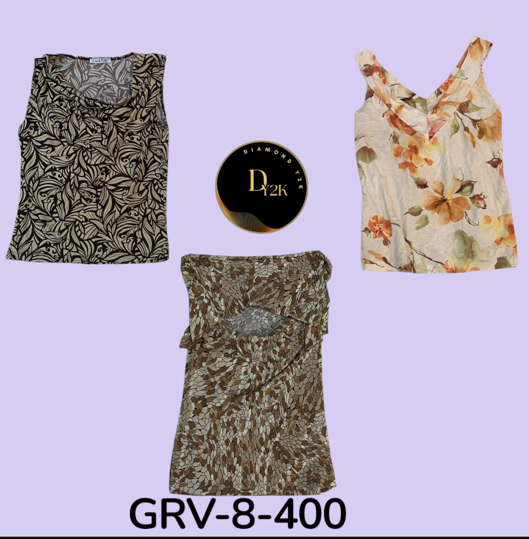 Printed Short Sleeve Top – Lightweight & Perfect for Any Occasion(GRV-8-400