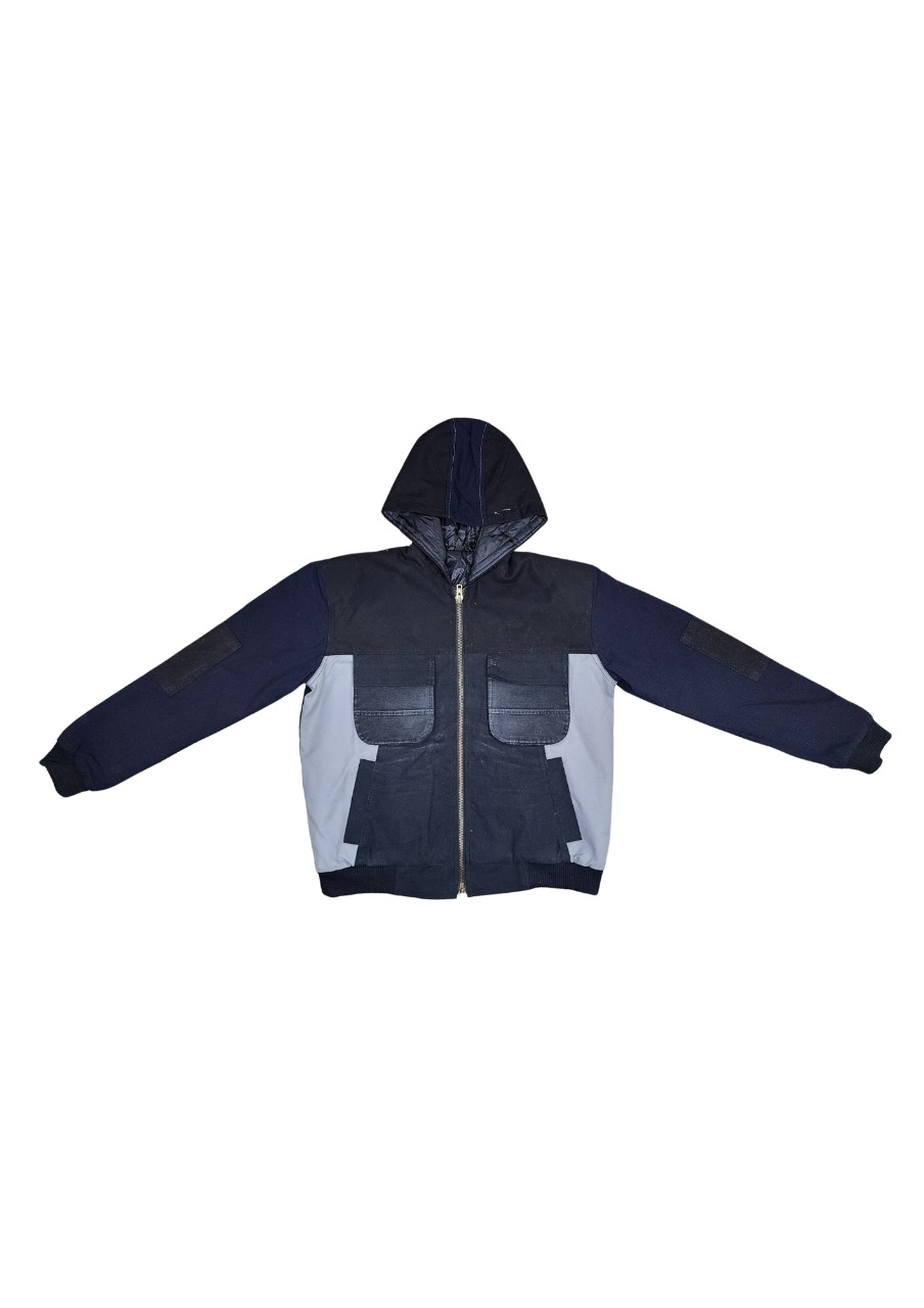 Veste à capuche en toile upcyclée à quatre poches