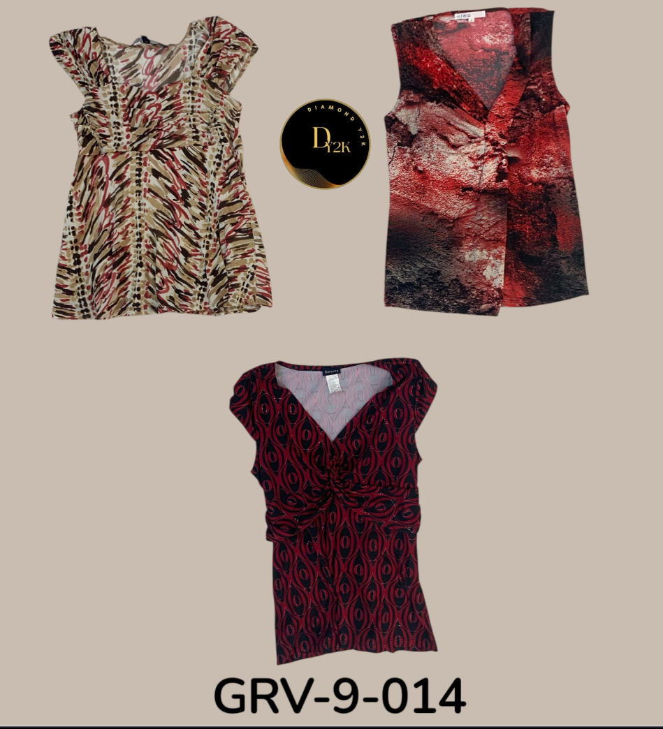 Blusa Roja Impresa de Moda – Calidad Premium, Ajuste Versátil (GRV-9-014)