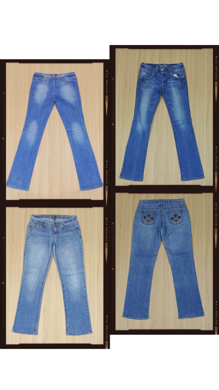 JA 0463 Y2K Ladies Embellished Flared Jeans