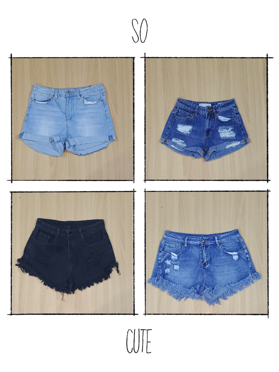JA 0460 Y2K Brittany Pantaloni Corti in Denim Sexy per Donne