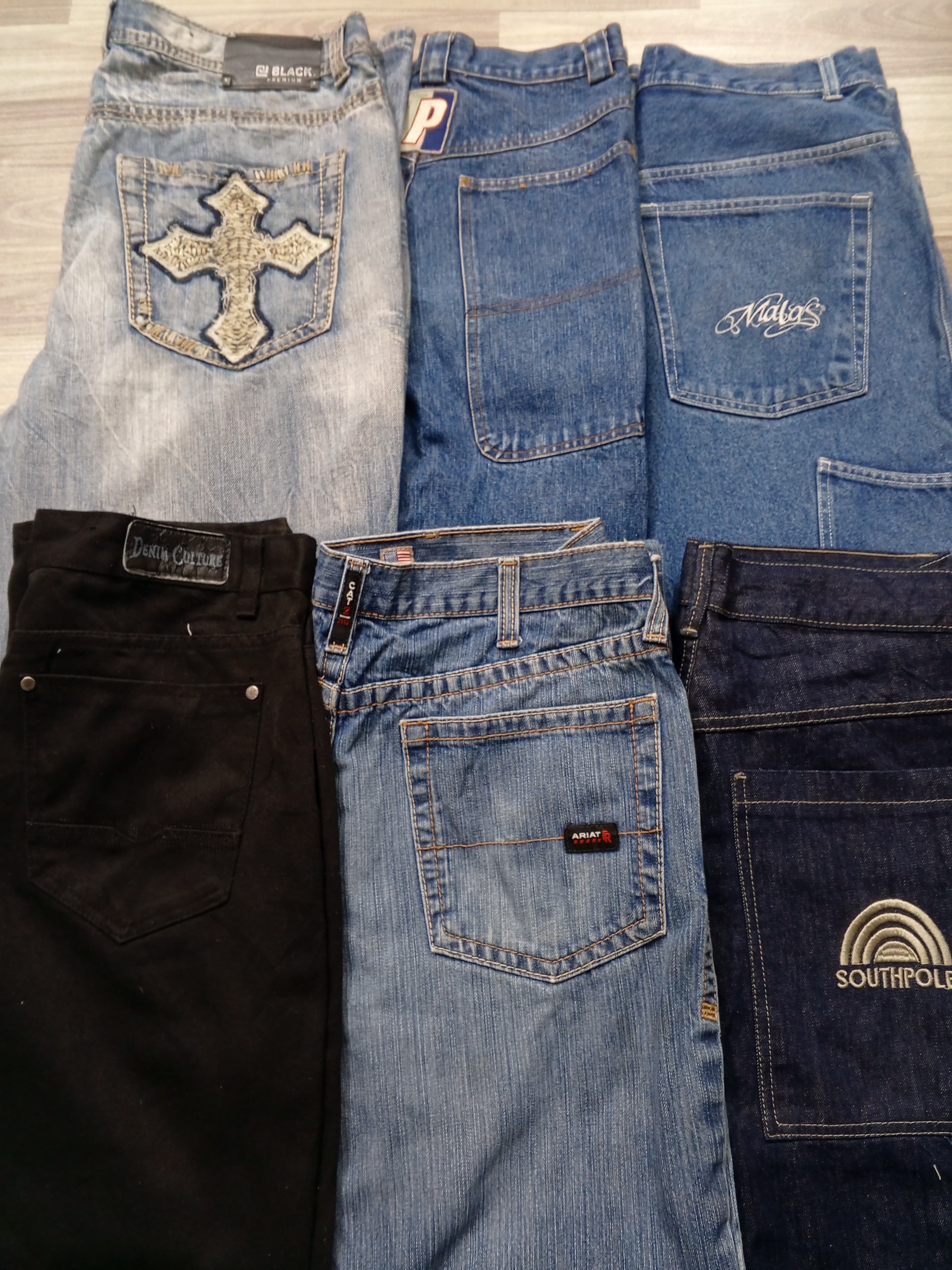 HD1123 Herren Baggy Designer Jeans