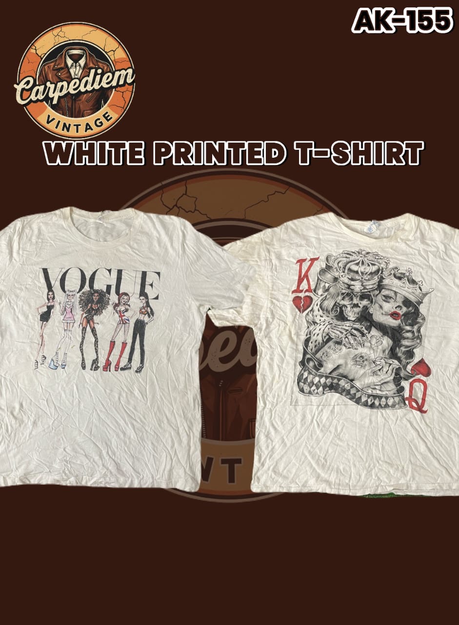 Camisetas blancas impresas Ak-155