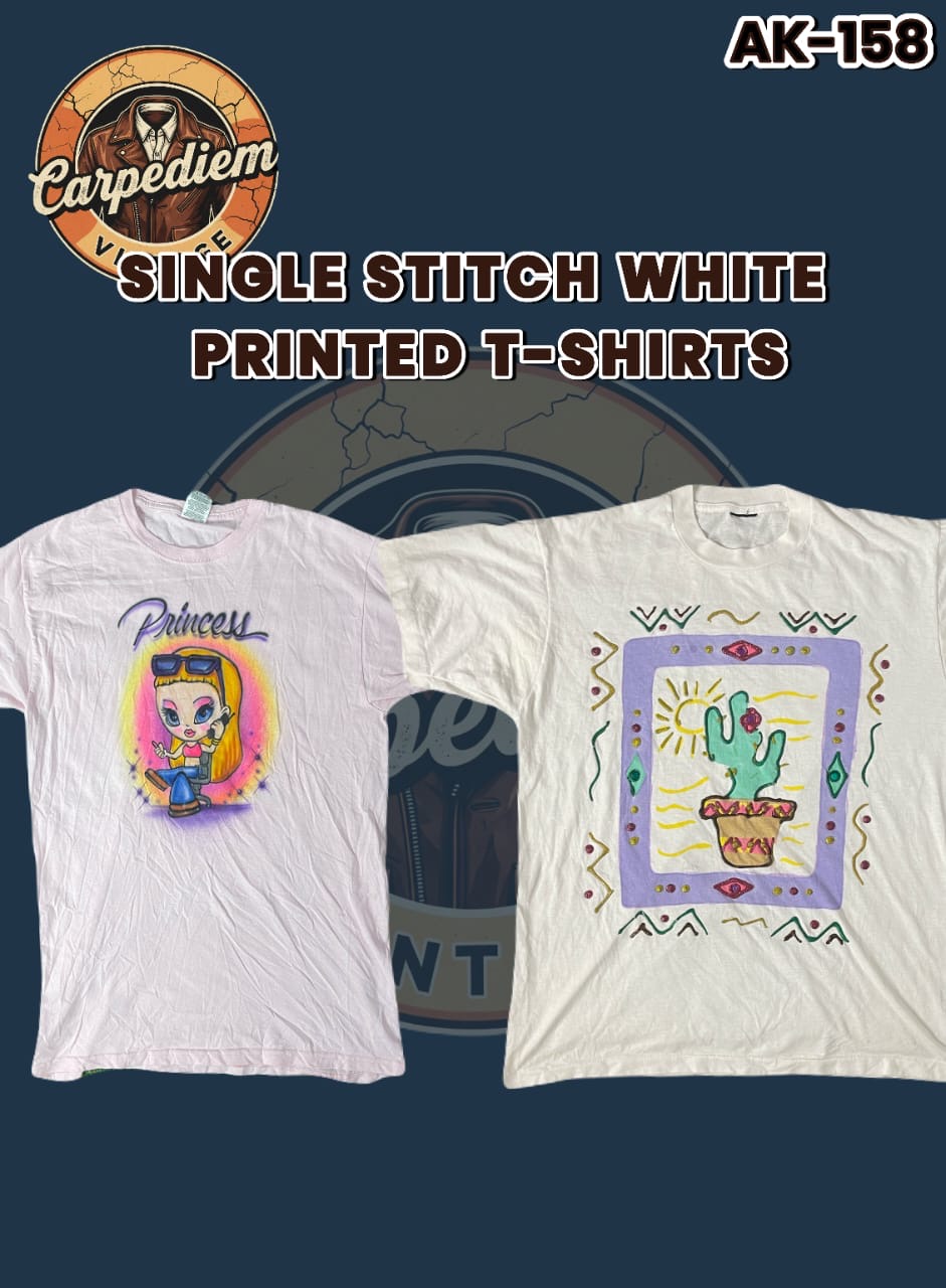 Camisetas de una sola costura Ak-158