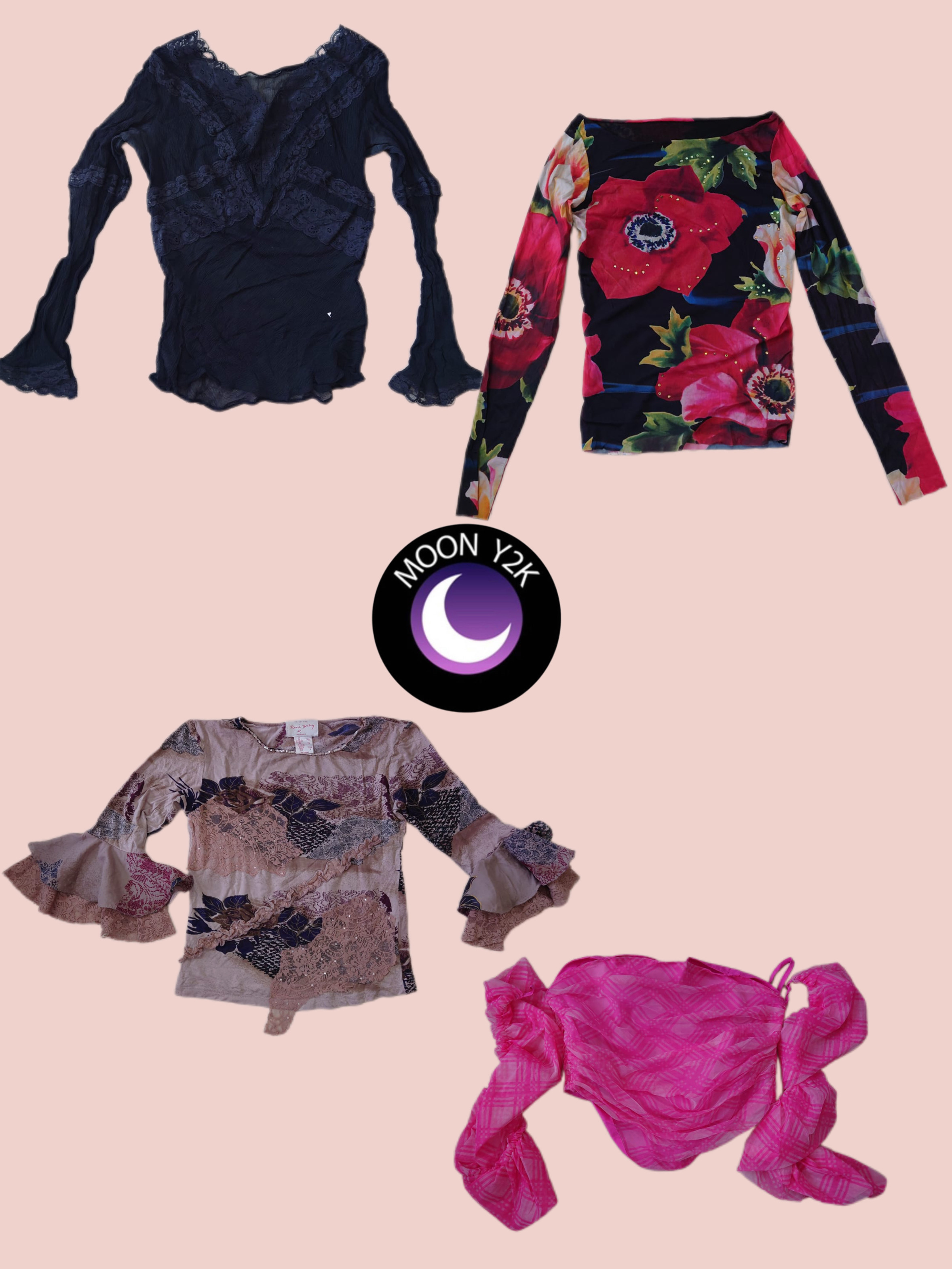 Tops de malha no estilo europeu Y2K mix (M-597)