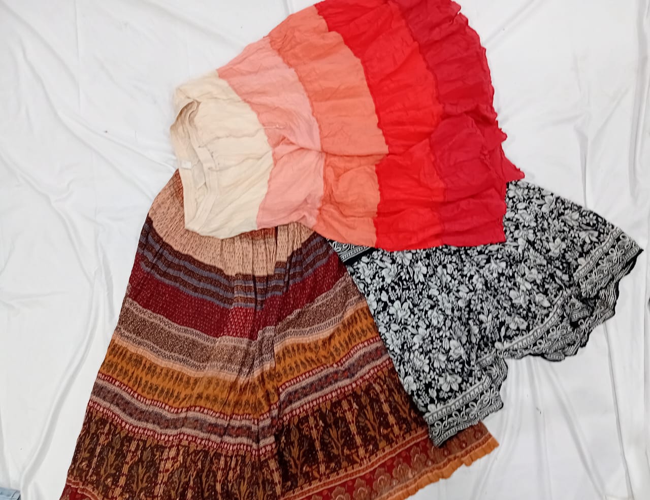 IQ0621 Y2k Floral Maxi Skirts